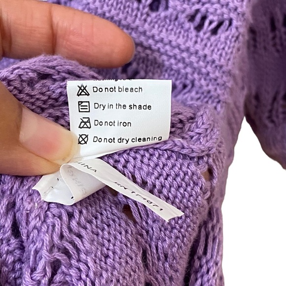 70/21 Pointelle Knit Crochet‎ Square-Neck Sweater Top NWT - Picture 13 of 13